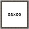 26x26 Modern Bamboo Picture Frame with UV-Resistant Acrylic & Acid Free Backing, Available in 5 Finishes - Gold, Silver, Brown, Black, and Natural